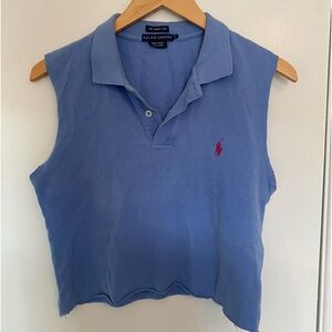 Raw Hem Edged Polo Tank